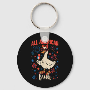 Chaveiro Todo Americano Bruh Funny Goose 4 De Julho Patriot