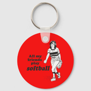 Chaveiro Todo meu softball do jogo dos amigos