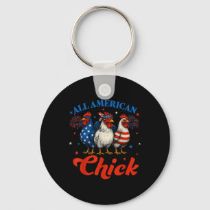 Chaveiro Todo Pintinho Americano Galinha Retro 4 De Julho P