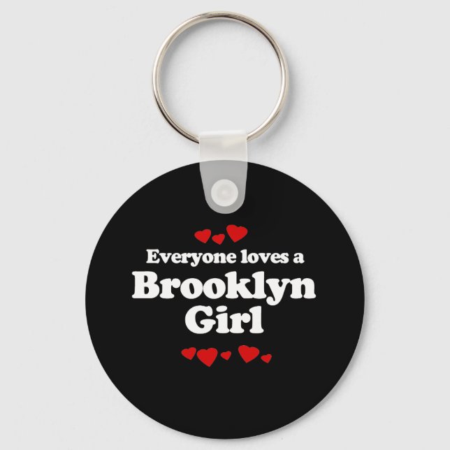 Chaveiro Todos adoram uma camiseta Brooklyn Girl (Frente)