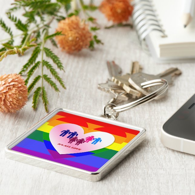 Chaveiro Todos os Casais do Orgulho do Amor (Lateral)