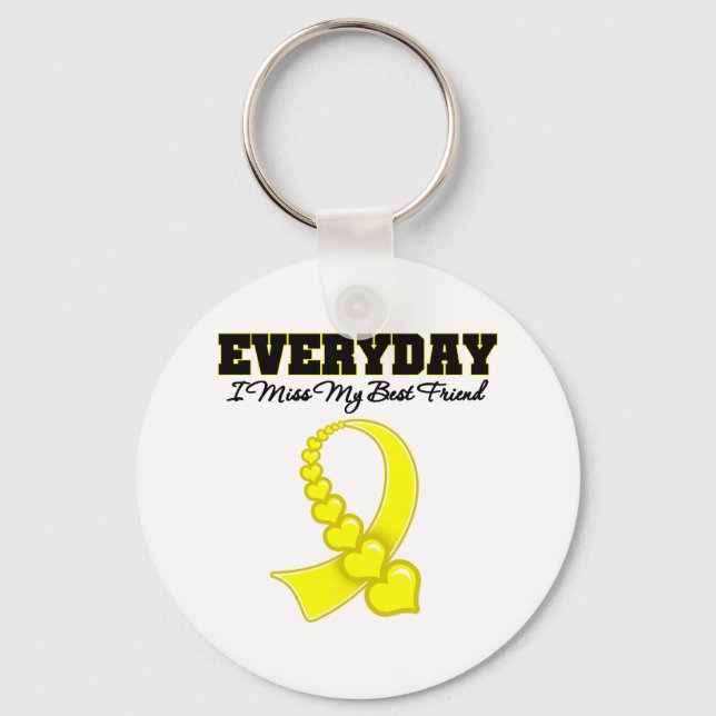Chaveiro Todos Os Dias Sinto Falta Do Meu Melhor Amigo Mili (Frente)