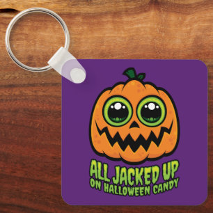 Chaveiro Todos Parados no Halloween Candy Engraçado Pumpkin