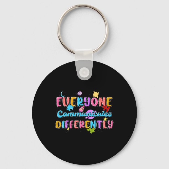 Chaveiro Todos se Comunicam de Maneira Diferente Autismo Ed (Frente)