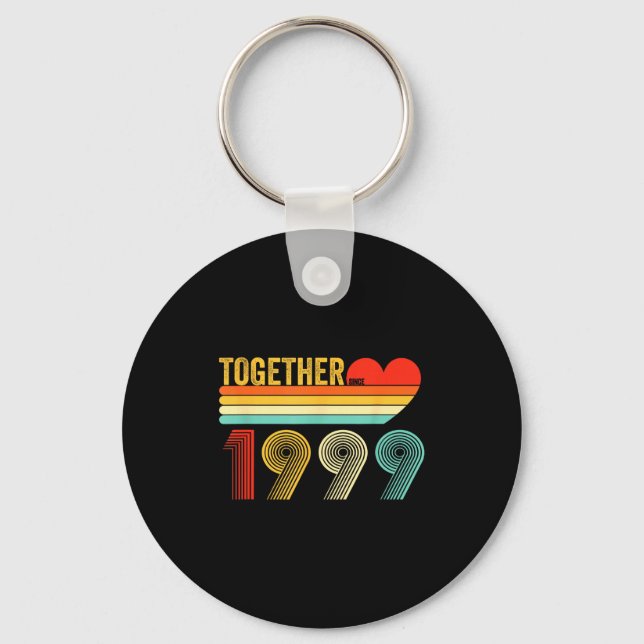 Chaveiro Together Since 1999 Shirt Retro Couple Anniversary (Frente)