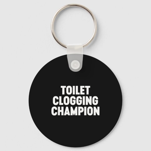 Chaveiro Toilet Clogging Chamon Funny Award Dad Jokes  (Frente)