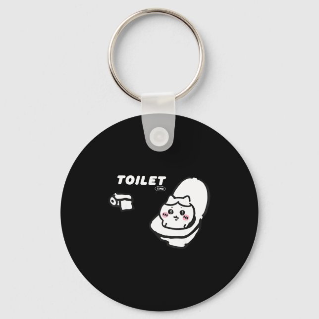Chaveiro Toilet Time Chikawa Meme Tee  (Frente)