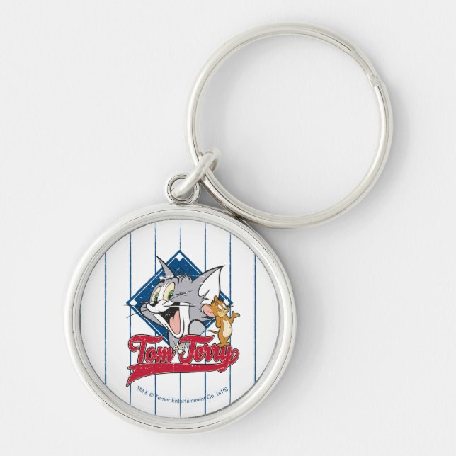 Chaveiro Tom And Jerry | Tom And Jerry On Baseball Diamond (Frente)