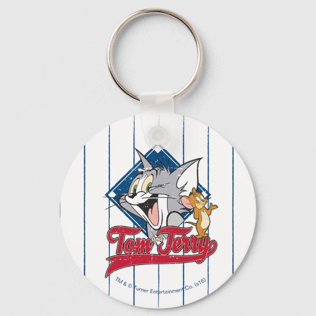 Chaveiro Tom And Jerry | Tom And Jerry On Baseball Diamond (Frente)