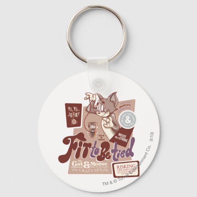 Chaveiro Tom e Jerry Ajustados de serem amarrados (Frente)