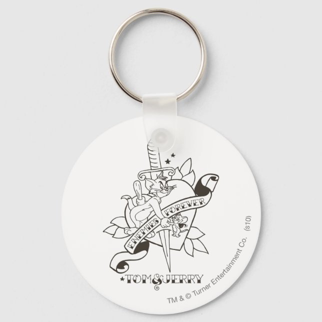 Chaveiro Tom e Jerry Inimies para sempre 1 (Frente)