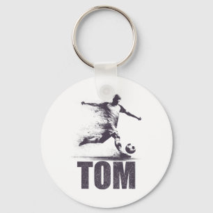 Chaveiro Tom Futebol Meninos Personalizado Primeiro Nome To