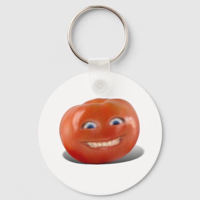 Chaveiro Tomate Sorridente de Rosto Feliz (Frente)