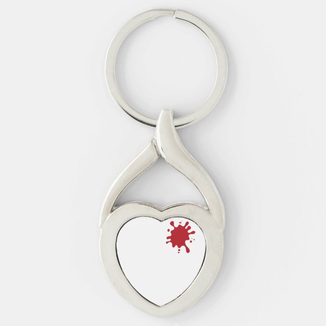 Chaveiro Tomato-Red Heart Keychain Gift – Customizable (Frente)