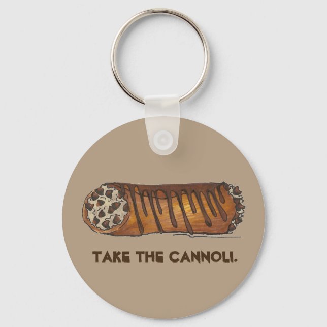 Chaveiro Tome a massa de chocolate italiana Cannoli (Frente)