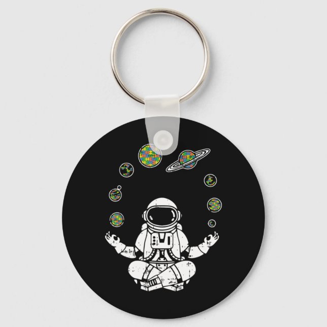 Chaveiro Tome esta camisa de yoga astronauta como aniversár (Frente)