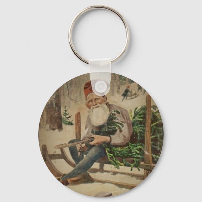 Chaveiro Tomte corta a árvore (Frente)