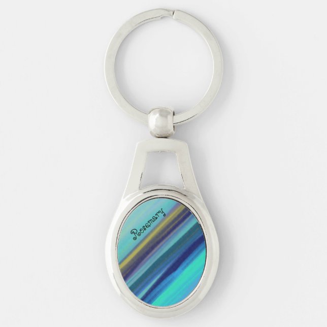 Chaveiro Tons de Oceano Profundo Personalizados  (Frente)