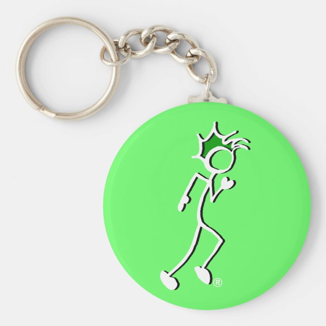 Chaveiro Tons verdes Stick-With-Sport Runner Stickman (Frente)