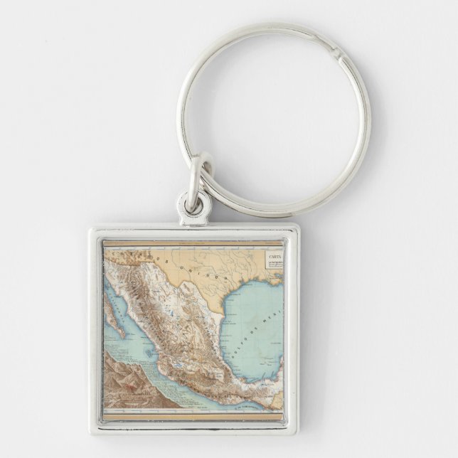 Chaveiro Topografia do México (Frente)