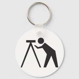 Chaveiro Topógrafo da terra no trabalho