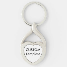 Chaveiro Toque-chave de cadeia cardíaca torcida personaliza