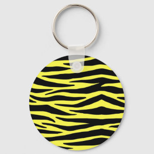 Chaveiro Toque-chave de faixas de zebra amarela