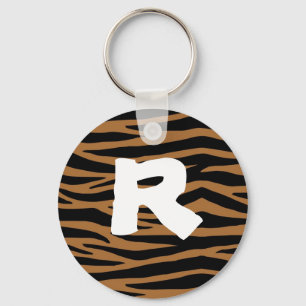 Chaveiro Toque-chave de Stripe de Zebra Castanha
