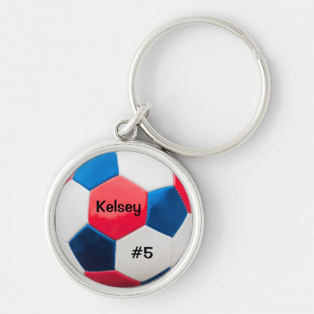 Chaveiro Toque de Chave Azul e Branco do Futebol (Frente)