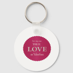 Chaveiro Toque de Chave do Botão de Amor Verdadeiro