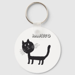 Chaveiro Toque de Chave Engraçado de Gato Negro