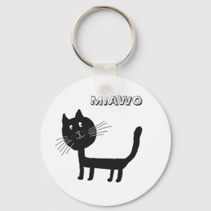 Chaveiro Toque de Chave Engraçado de Gato Negro
