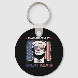 Chaveiro Torne o 4 de Julho Grande Novamente Trump Homens M