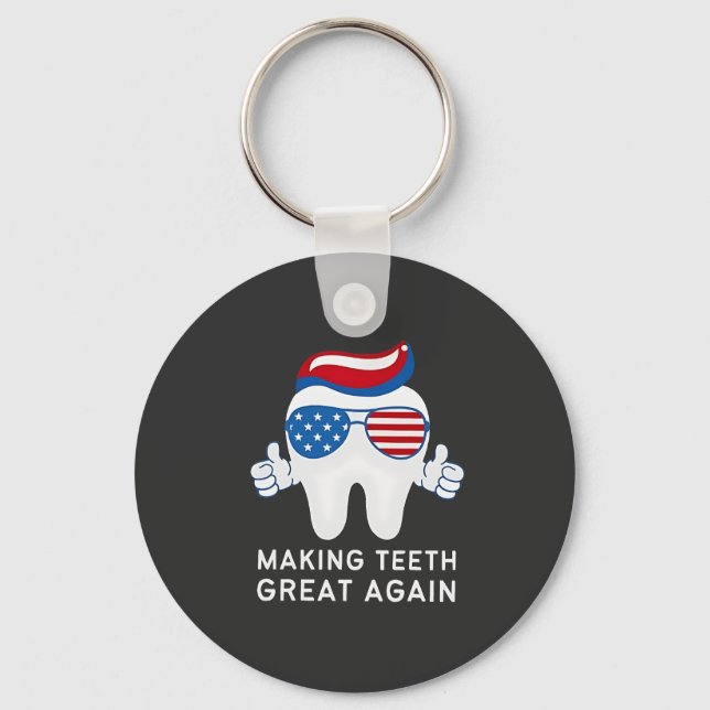 Chaveiro Torne o Excelente dos dentes novamente em 4 de jul (Frente)