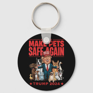 Chaveiro Torne Os Animais Seguros Novamente Trump 2024 Salv