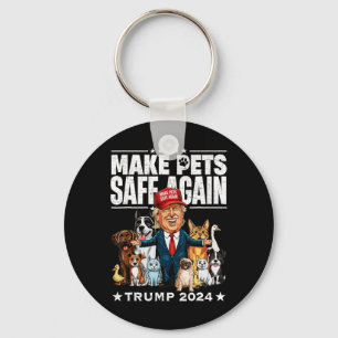 Chaveiro Torne Os Animais Seguros Novamente Trump 2024 Salv