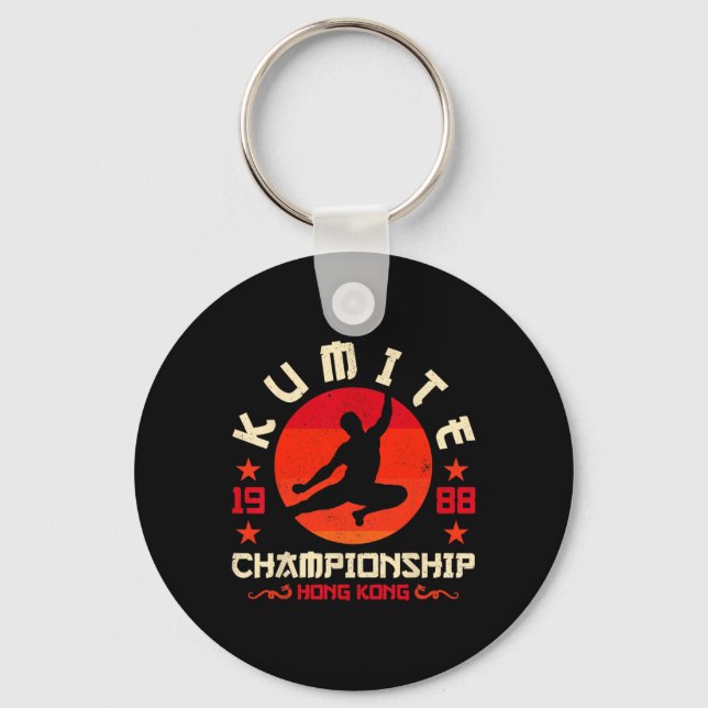Chaveiro Torneio de Kumite Retro Funny Viral Karate (Frente)