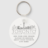 Toronto, Canadá, Skyline Estilizado | Slogan Perso