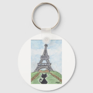 CHAVEIRO TORRE EIFFEL DE GATO PRETO
