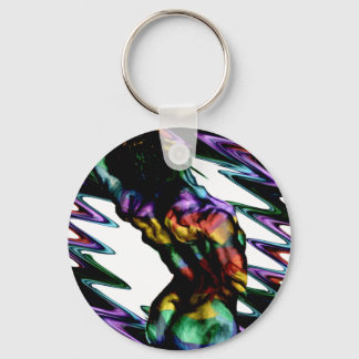 Chaveiro Torso masculino costas Cores retrô