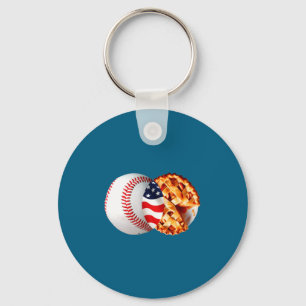 Chaveiro Torta de beisebol bandeira americana julho