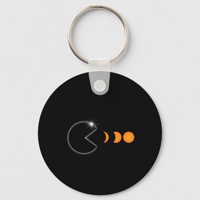 Chaveiro Total do Eclipse Solar abril 8 2024 Fases Diversas (Frente)