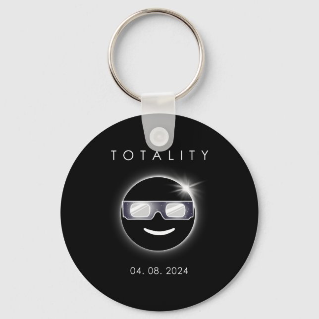 Chaveiro Total Eclipse Solar 04 08 2024 Totality Boys Girls (Frente)