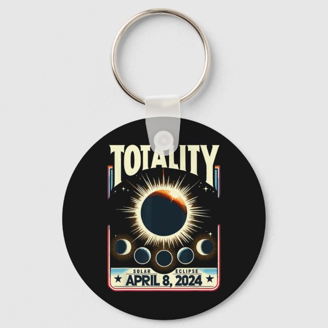 Chaveiro Total Eclipse Solar 2024 Totalidade Funny Total Ec (Frente)