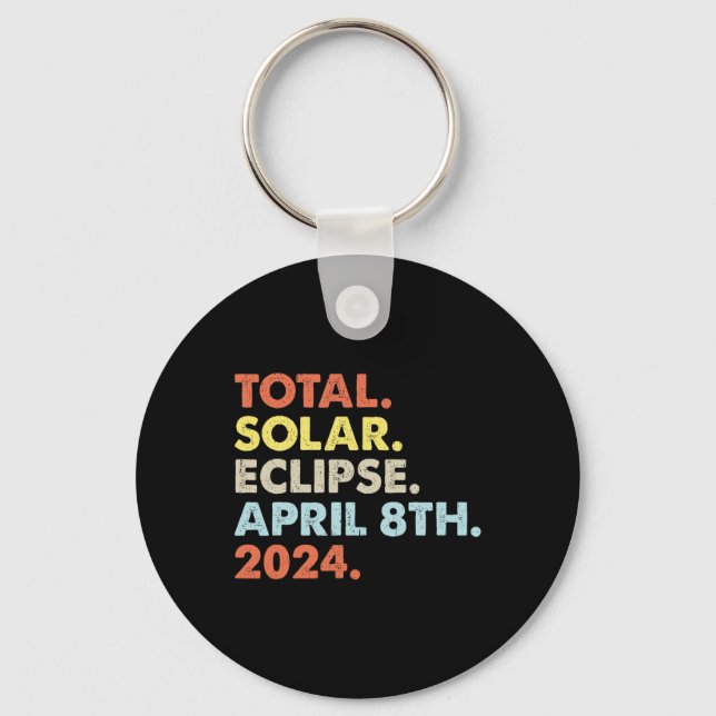 Chaveiro Total Eclipse Solar Astron Totalidade abril 8 de 2 (Frente)