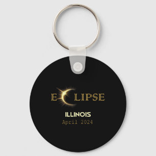 Chaveiro Total Solar Eclipse Illinois Totalidade abril 8 20