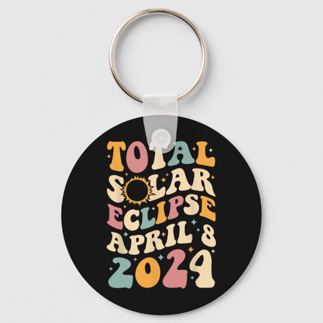 Chaveiro Totalidade 04 08 24 Eclipse Solar Total 2024 Groov (Frente)
