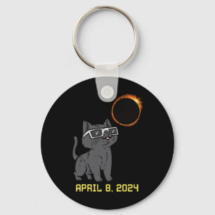 Chaveiro Totalidade do Cat Solar Eclipse 2024 abril 8 Mulhe