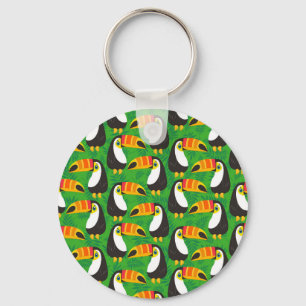 Chaveiro Toucan Bird Beak Green deixa animais tropicais