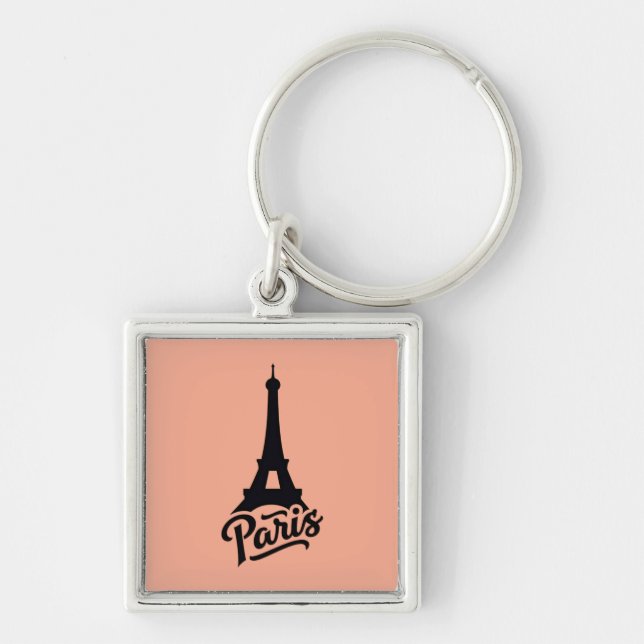 Chaveiro Tour Eiffel de Paris (France) en noir (Frente)